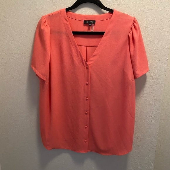 1. State Pink Breezy Plus Size Blouse - Picture 3 of 8